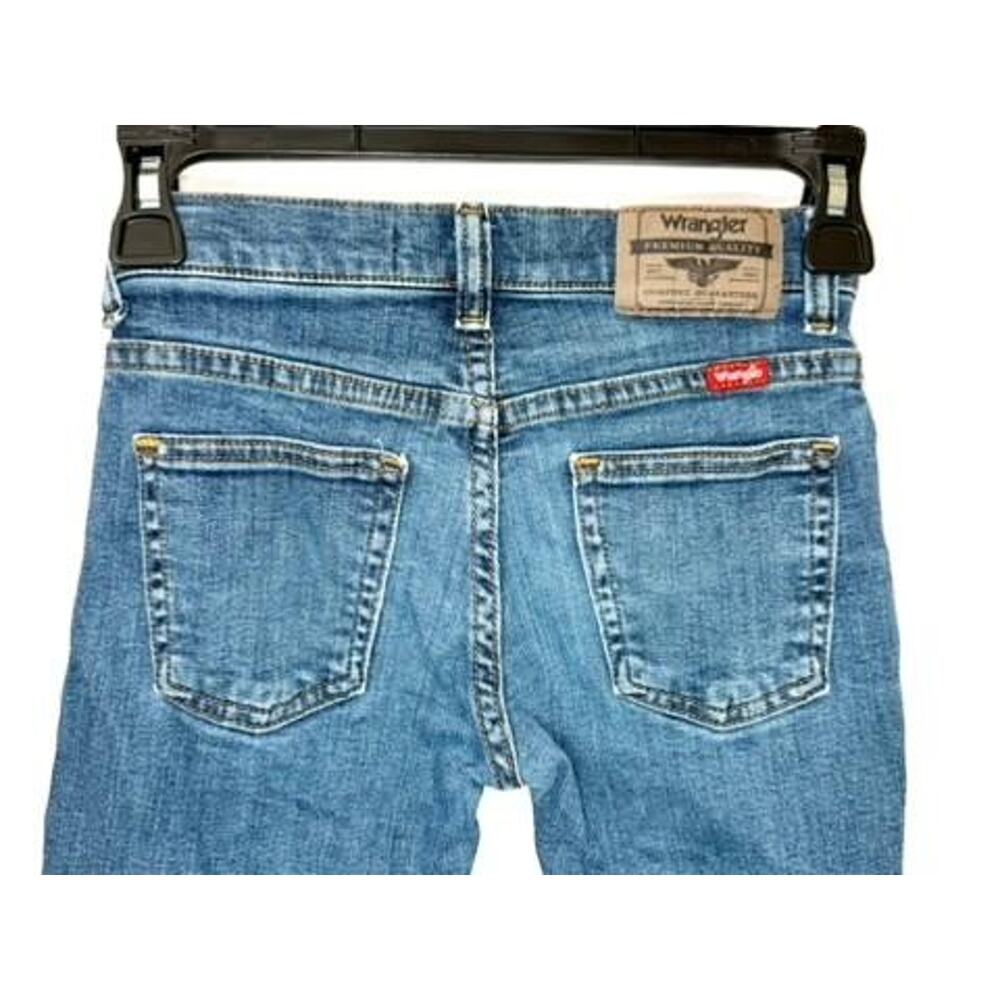 Wrangler Boys Jeans Size 8 Slim Classic Straight Leg Blue Denim Stretch Pants - Picture 4 of 7